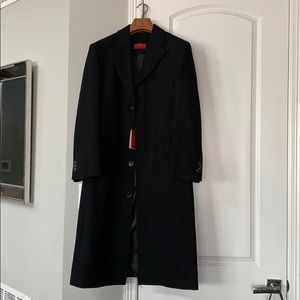 Mantoni Men’s Black Wool Top Coat NWT